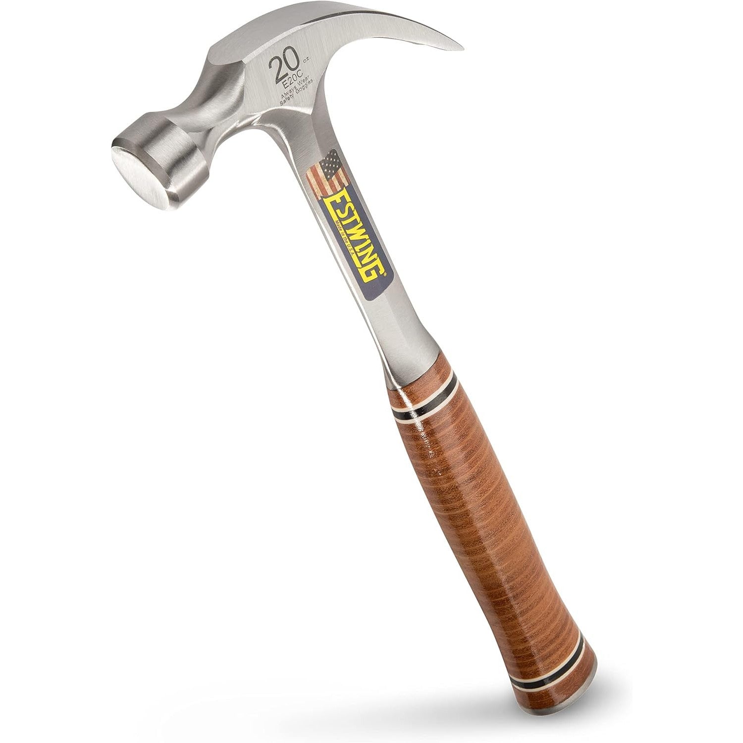 Estwing 20 oz Curved Claw Hammer with Leather Grip